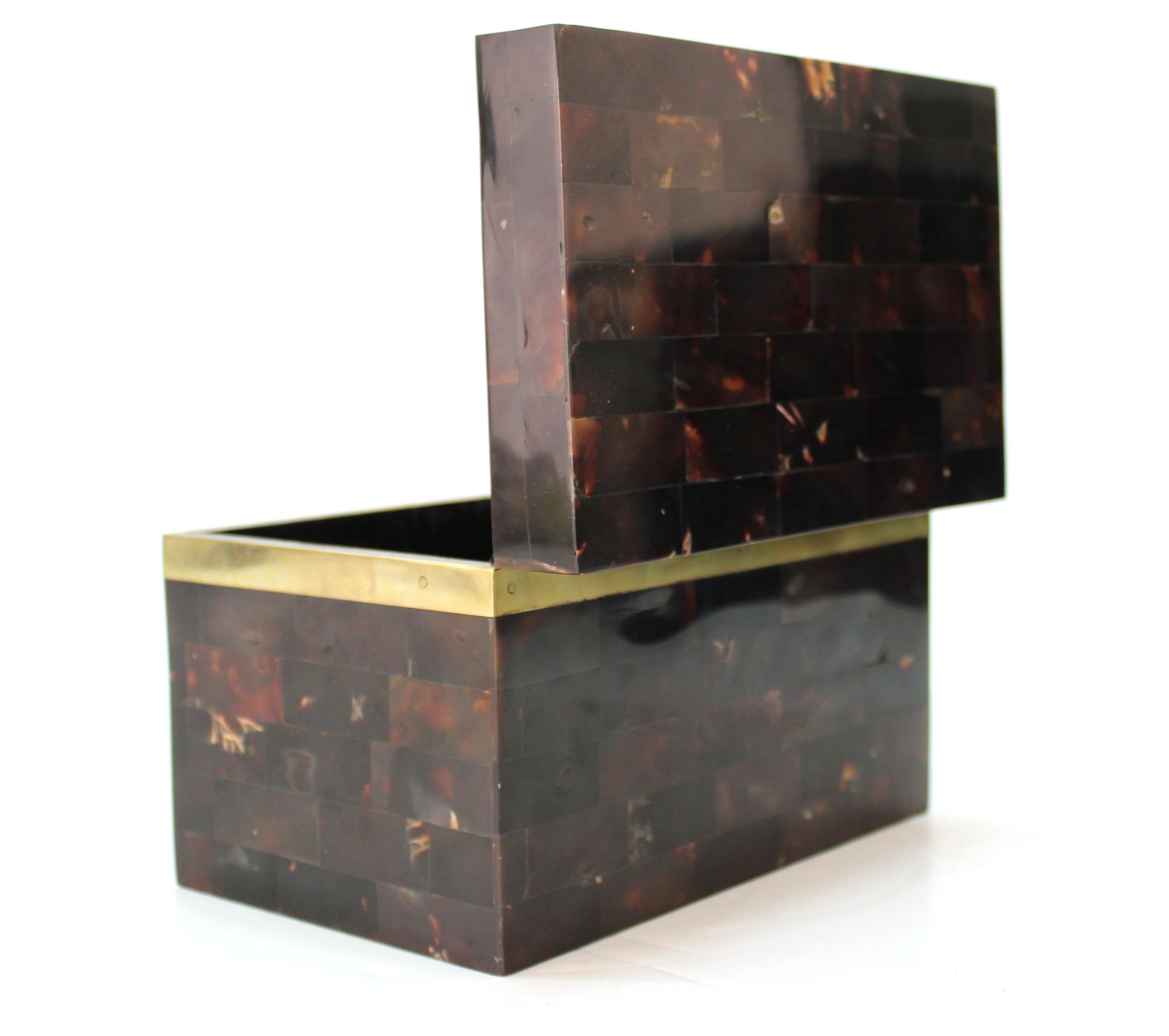 Modern Rectangular Tessellated Horn Box 1