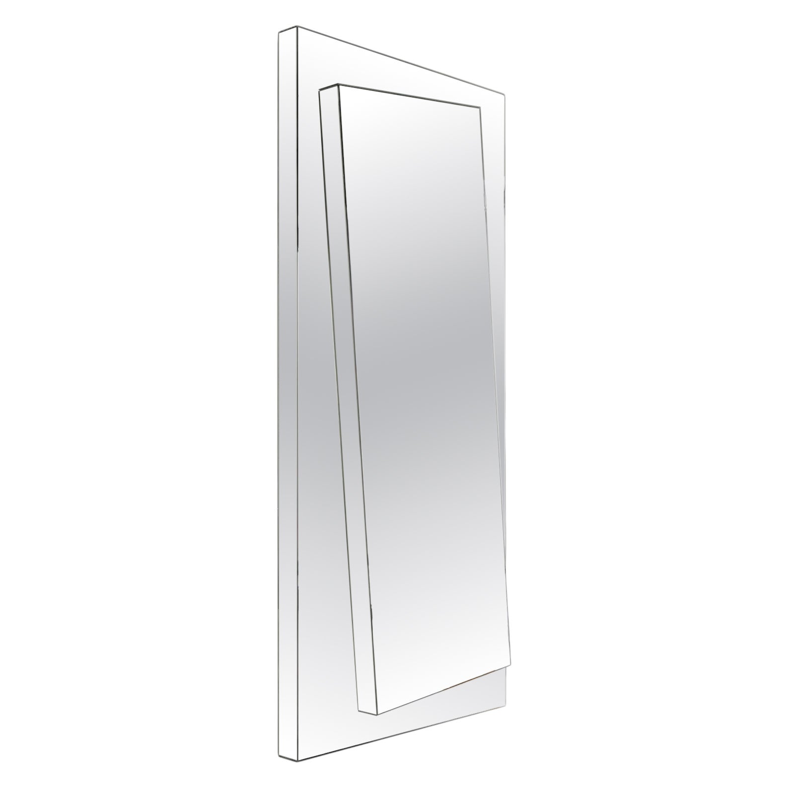 Specchio da parete rettangolare moderno Mogg Layers di Alessandro Di Prisco, stile minimalista