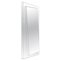 Miroir mural rectangulaire moderne « Mogg Layers » d'Alessandro Di Prisco, style minimaliste