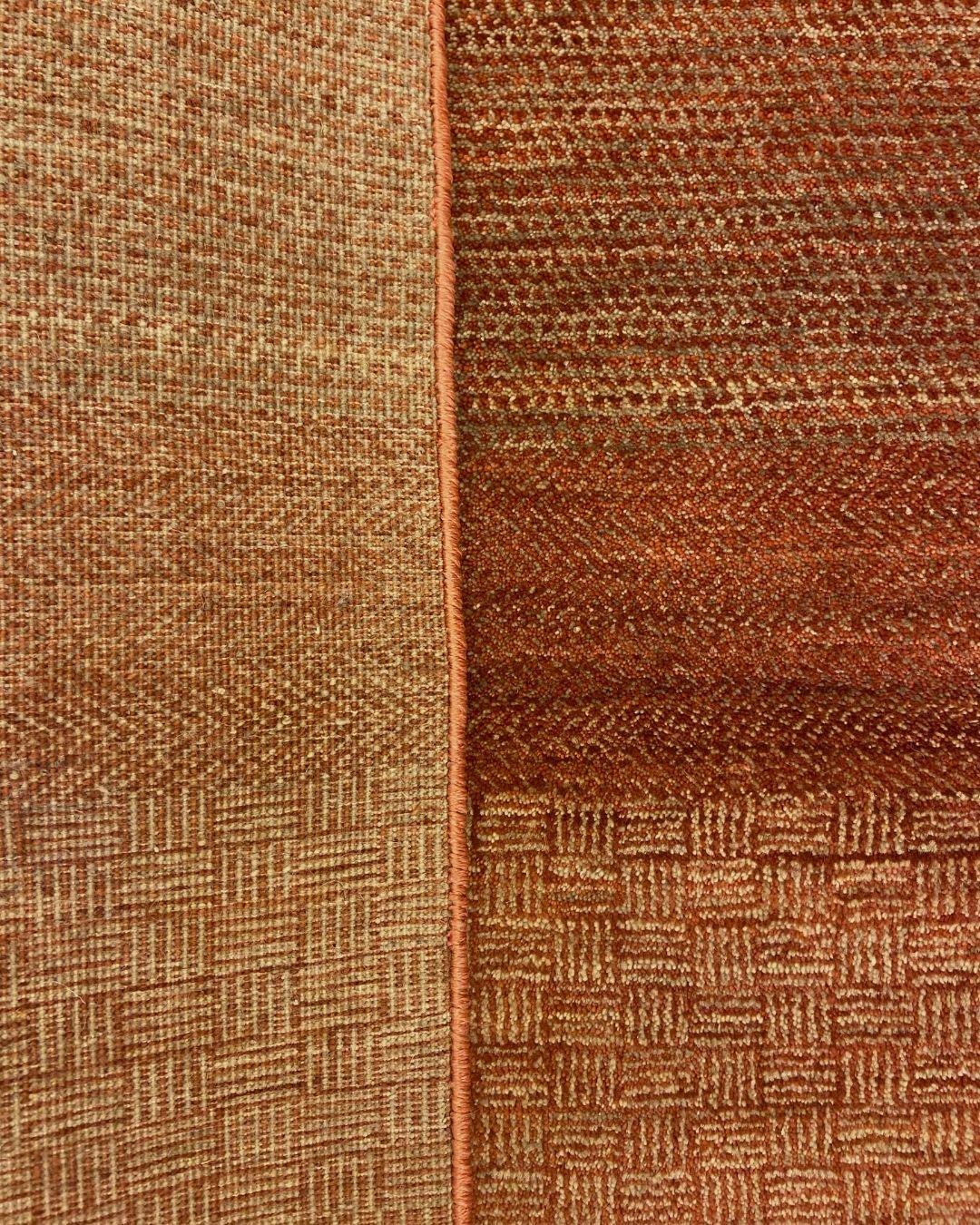 Lana Tappeto persiano moderno in lana rossa e marrone con motivi dettagliati, 3' x 4' in vendita
