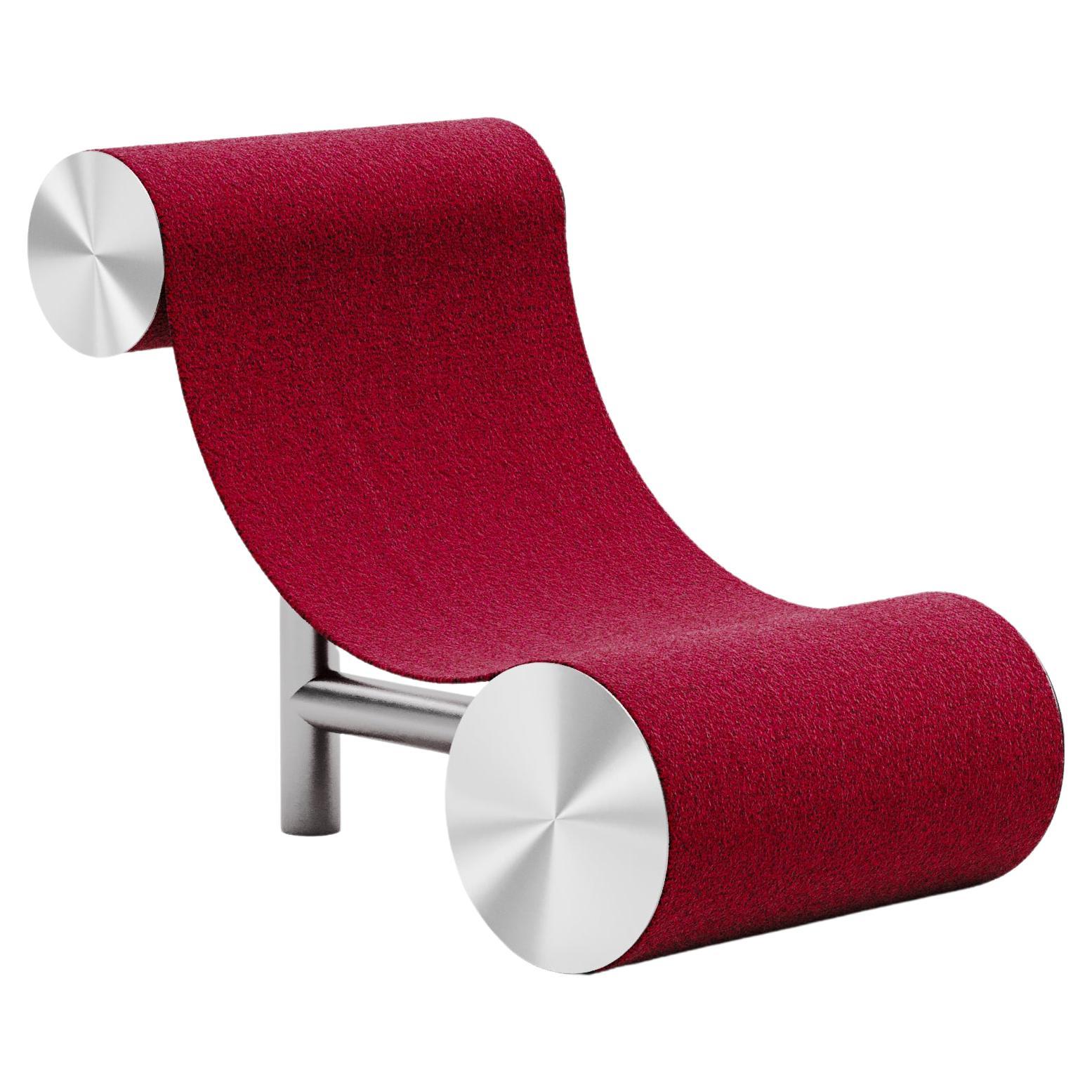 Poltrona moderna rossa 'Vero' di Palo Nero