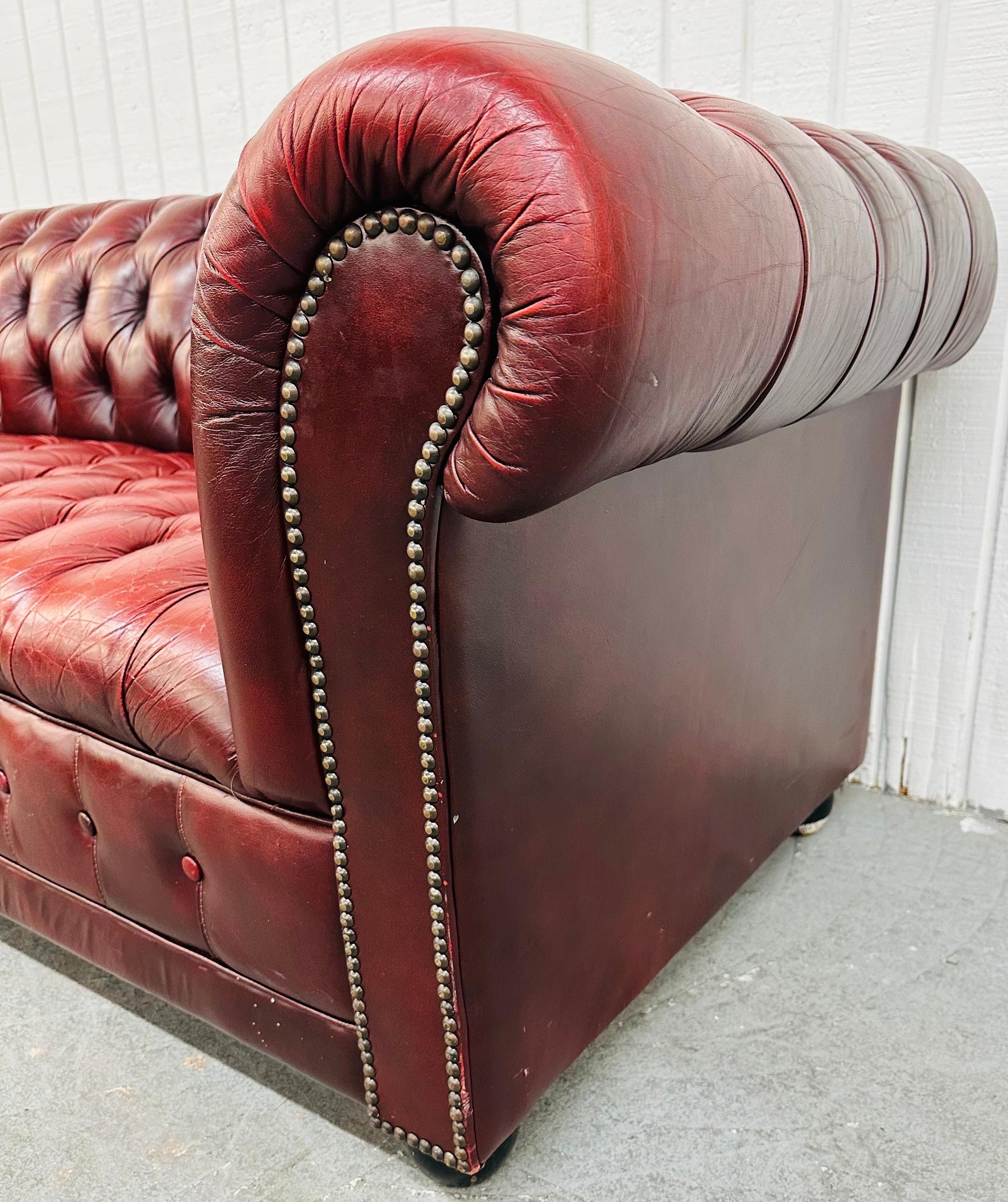 Contemporary Modern Red Chesterfield Sofa