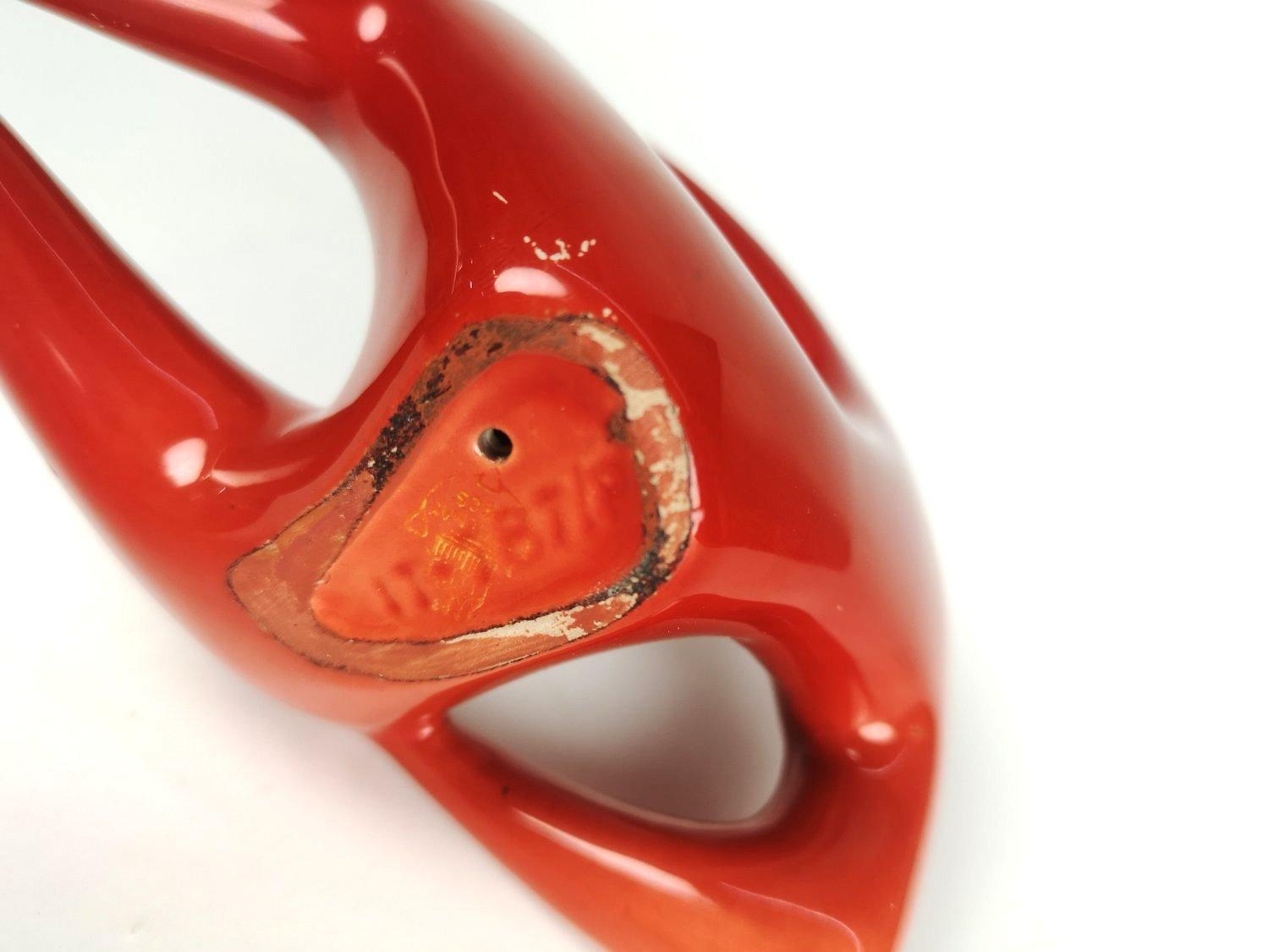 Hungarian Modern Red Figure by János Török 1960s from Zsolnay