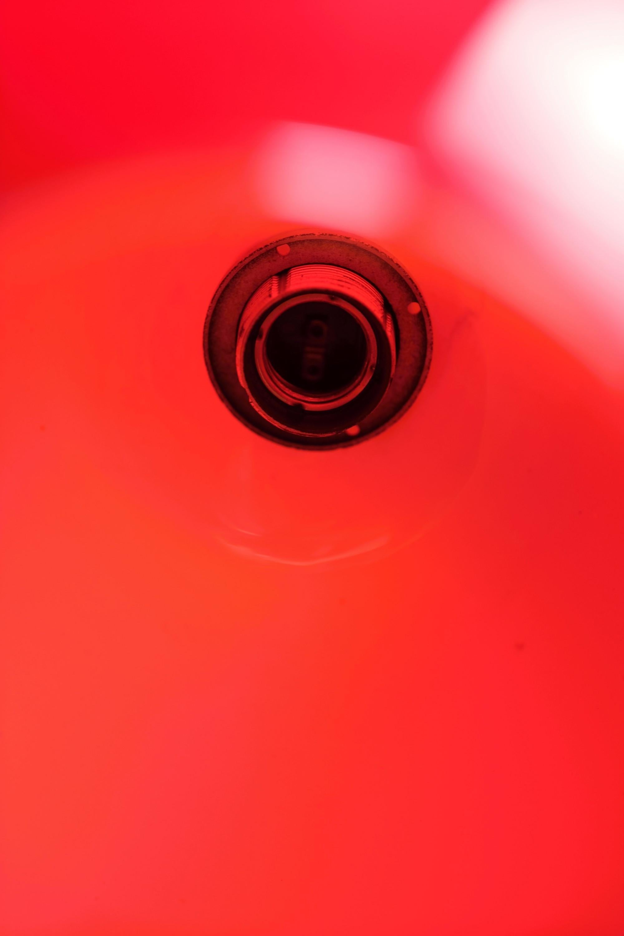 Modern Red Glass Single Socket Pendant Sphere Light 1