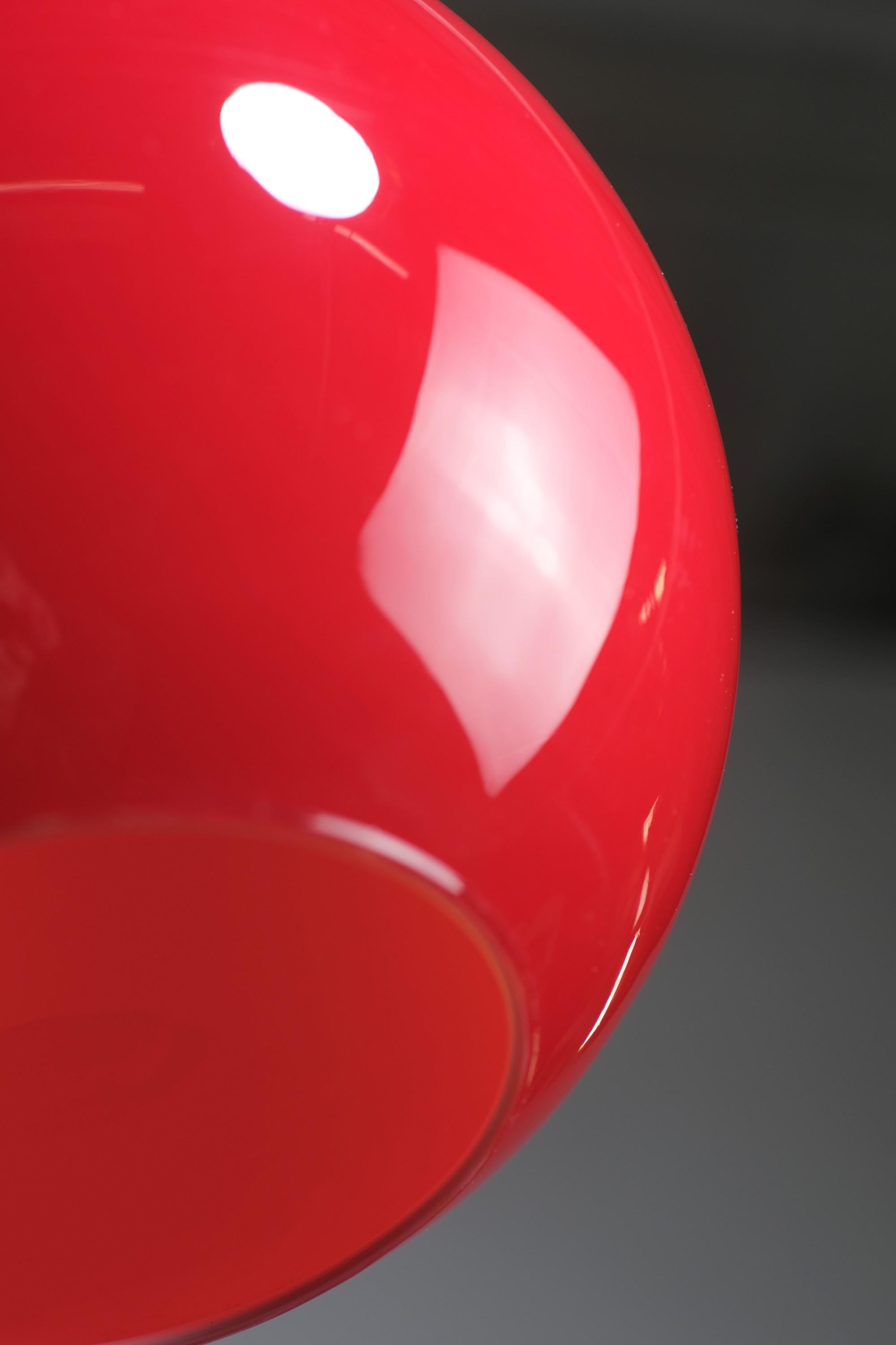Modern Red Glass Single Socket Pendant Sphere Light 2