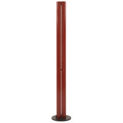 Modern Red Lacquer and Aluminum Artemide Megaron Style Floor Lamp