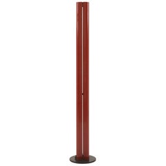 Modern Red Lacquer and Aluminum Artemide Megaron Style Floor Lamp