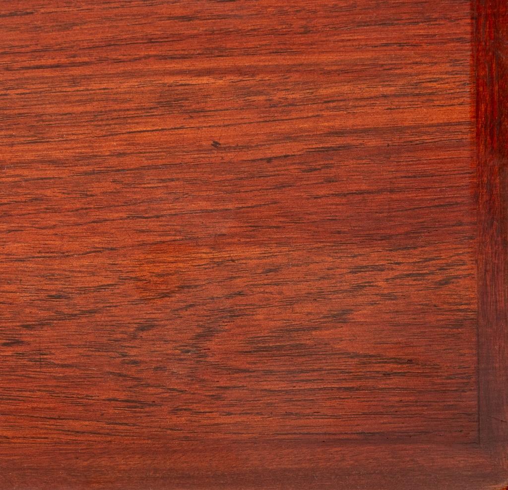 Modern Red Mahogany Center Table In Good Condition For Sale In Astoria, NY