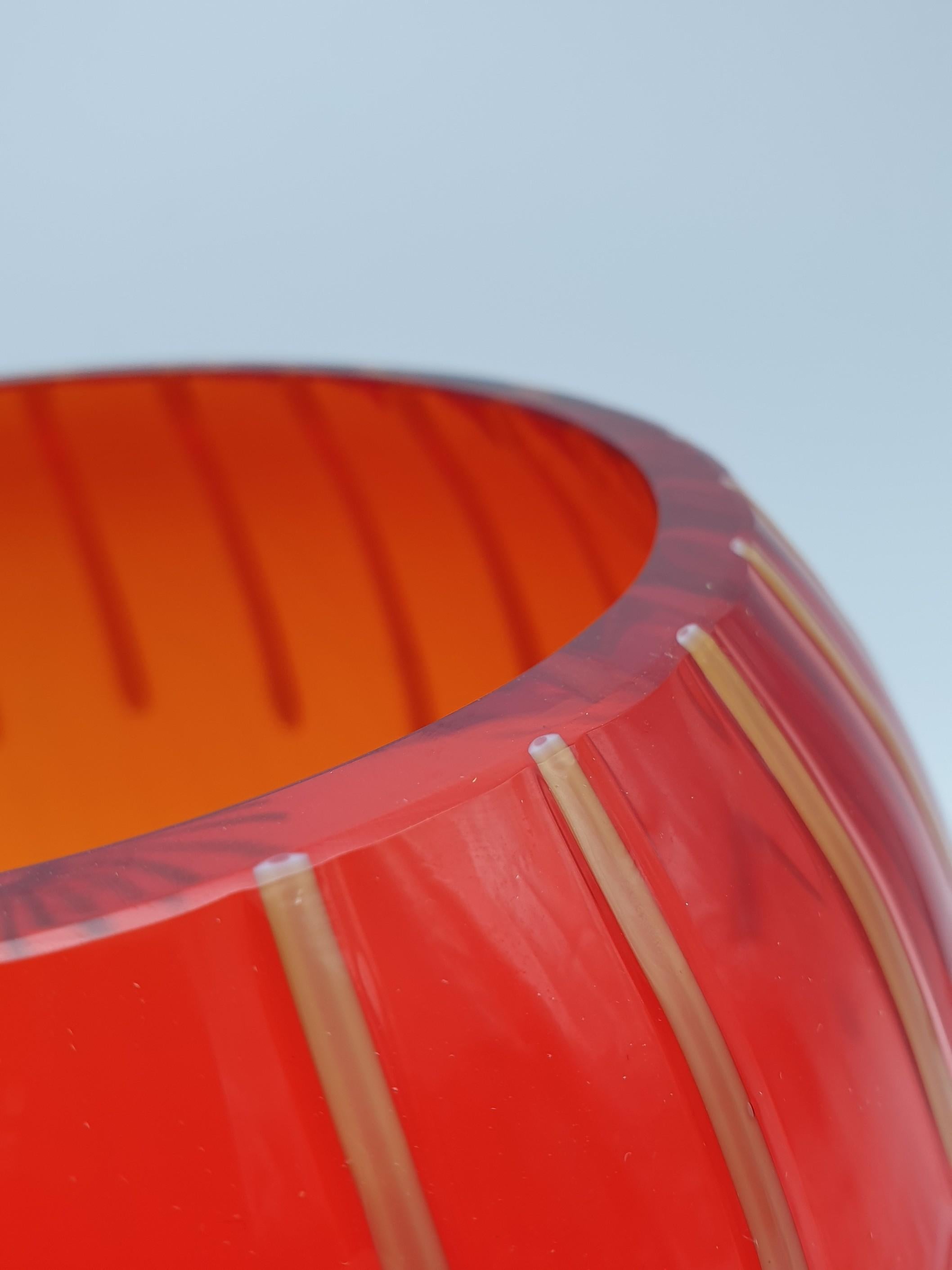 Modern Red Murano Glass Vase by Gino Cenedese e Figlio, late 1990s For Sale 13