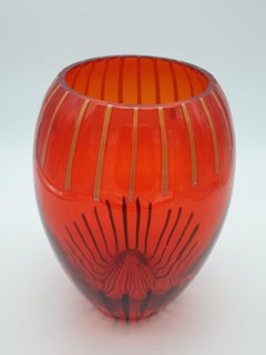 Modern Red Murano Glass Vase by Gino Cenedese e Figlio, late 1990s