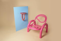 Modernes rotes organisches Wandregal „Sangria“