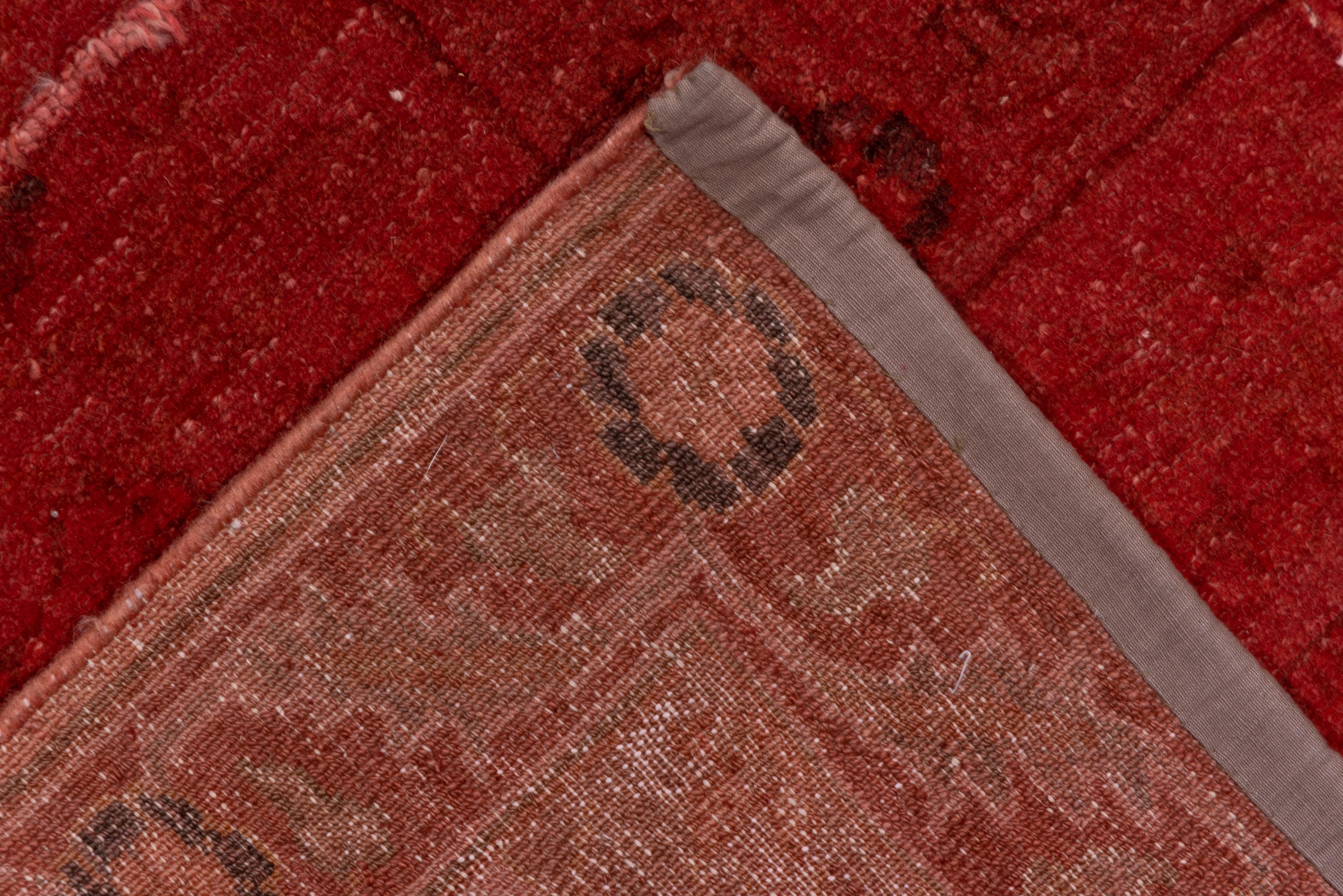 Modern Red Overdye Carpet In Good Condition In New York, NY
