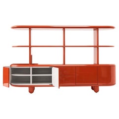 Modern Red & White Wood Sideboard by Jaime Hayon