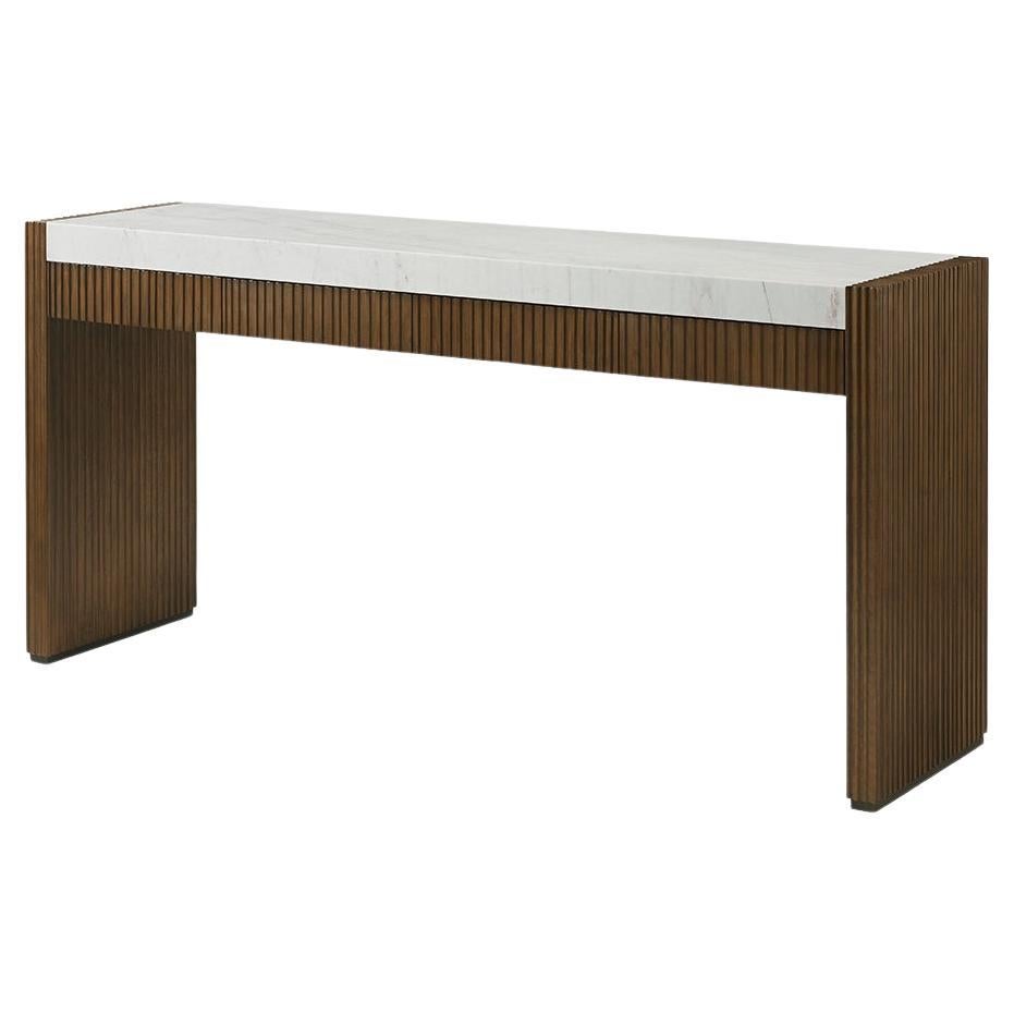 Modern Reeded Console Table