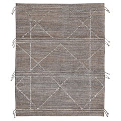 Modern Relaxed Moroccan Style Earthy Toned Wool Rug 8'3''x10'5''