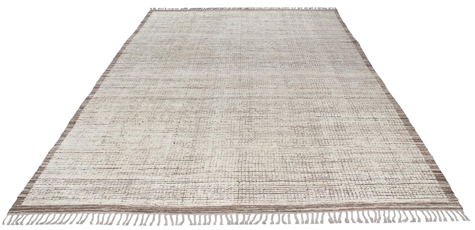 Afghan Modern Relief Textural Handknotted Rug For Sale