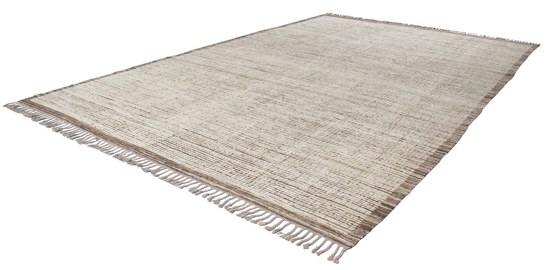 Hand-Knotted Modern Relief Textural Handknotted Rug For Sale