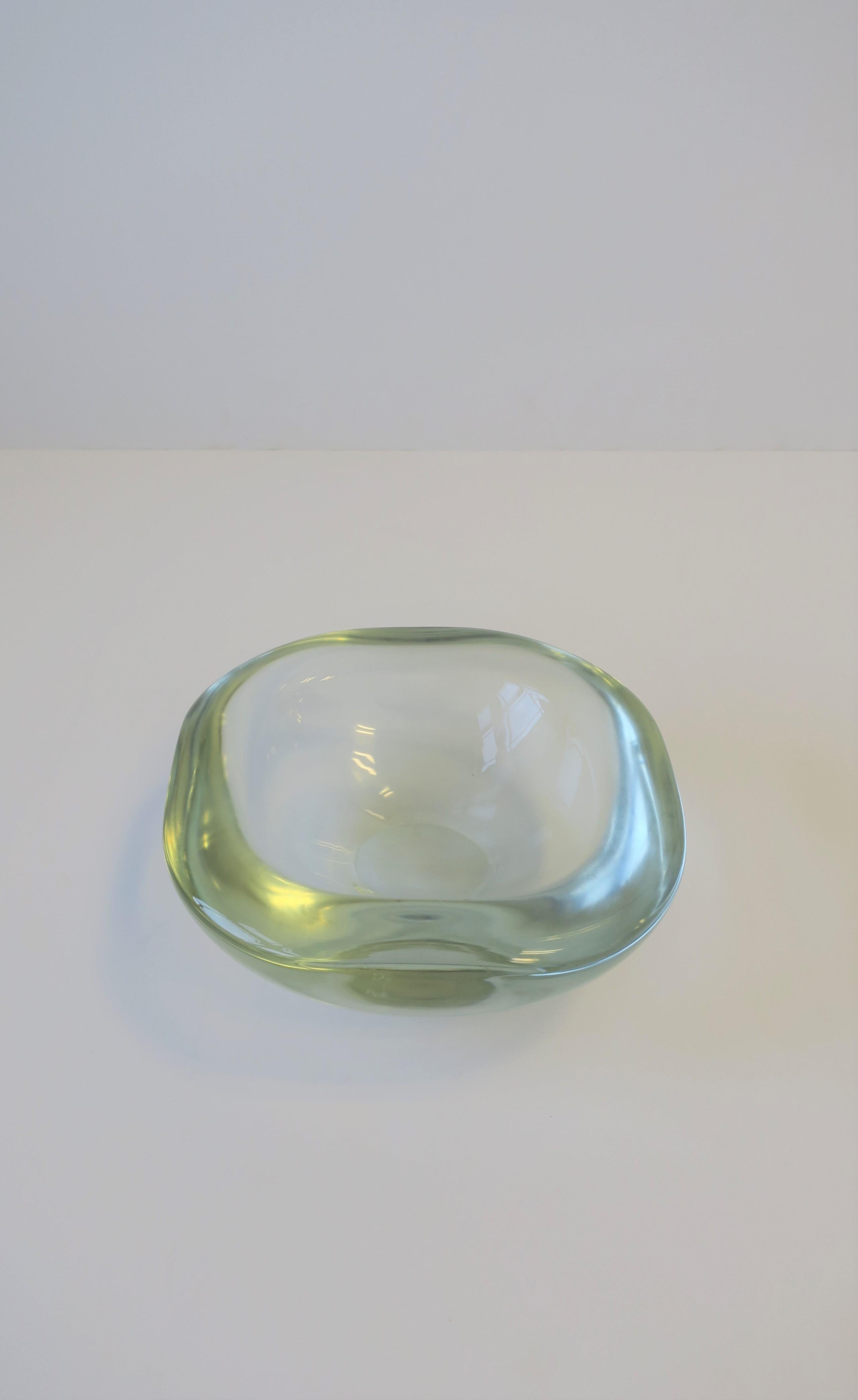 Modern Italian Murano Art Glass Bowl by Renato Anatra, Signed 7