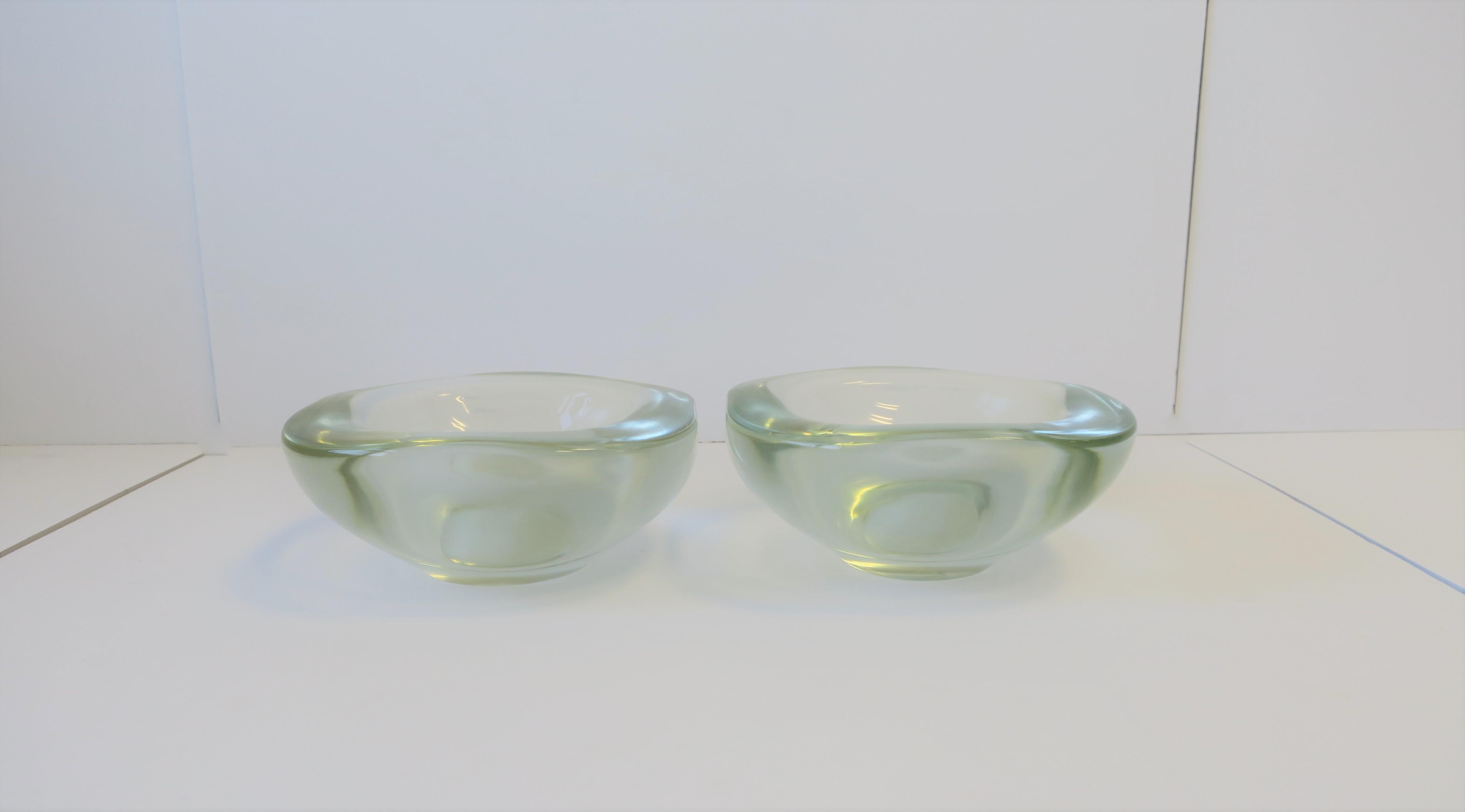 Modern Italian Murano Art Glass Bowl by Renato Anatra, Signed 9