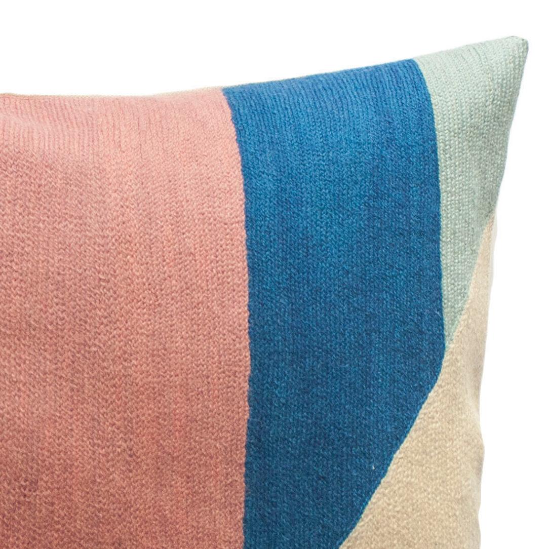 This pillow has been hand embroidered by artisans in Kashmir, India, using a traditional embroidery technique which is native to this region.

The purchase of this handcrafted pillow helps to support the artisans and preserve their Craft.

We