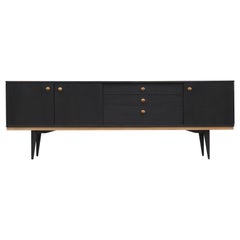 Modern Restored Teak Two-Tone Danish Style Sideboard or Credenza