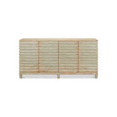 Modern Ribbed Sideboard, Antiqued Sage