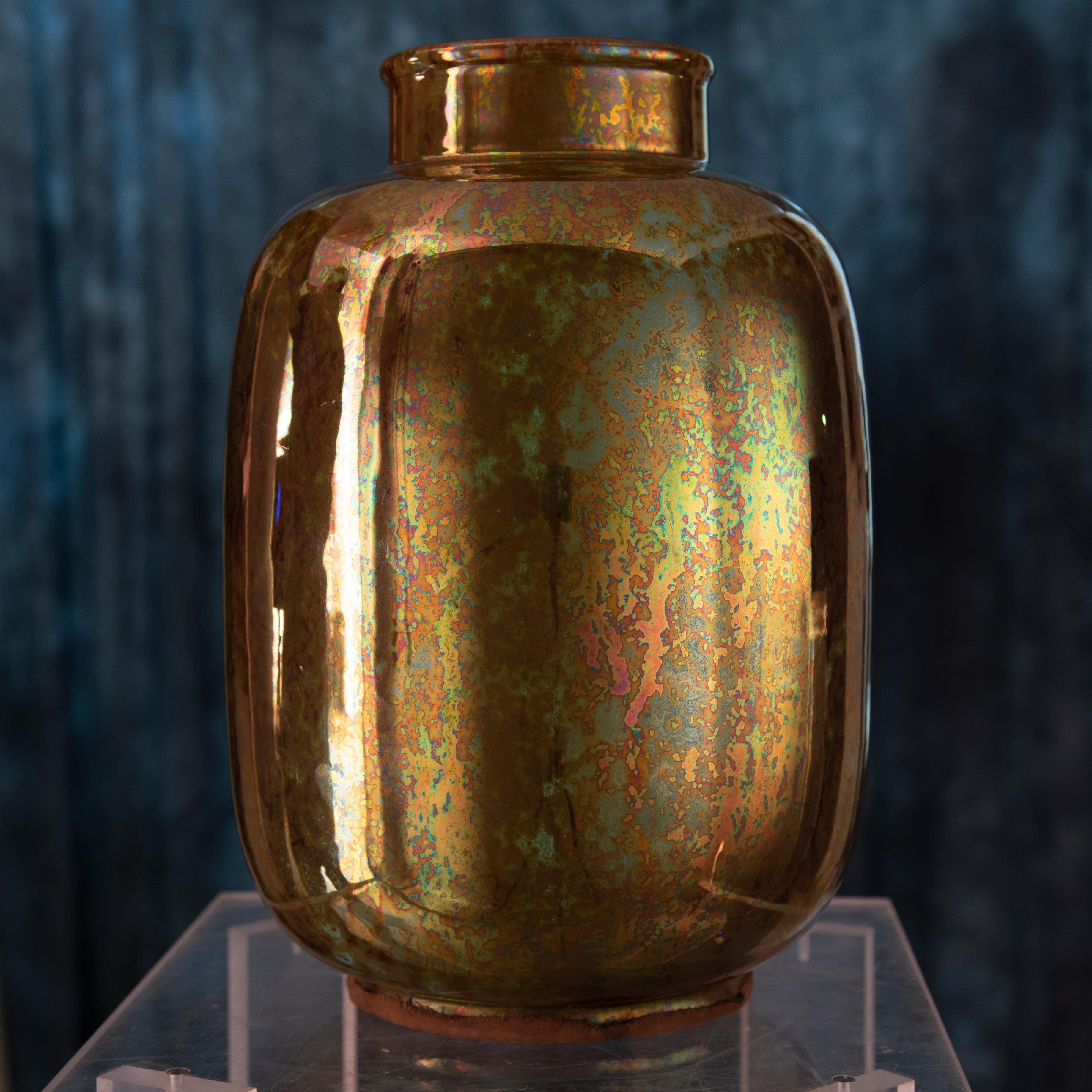 Modern Riccardo Gatti Signed Ceramic Vase For Sale 4