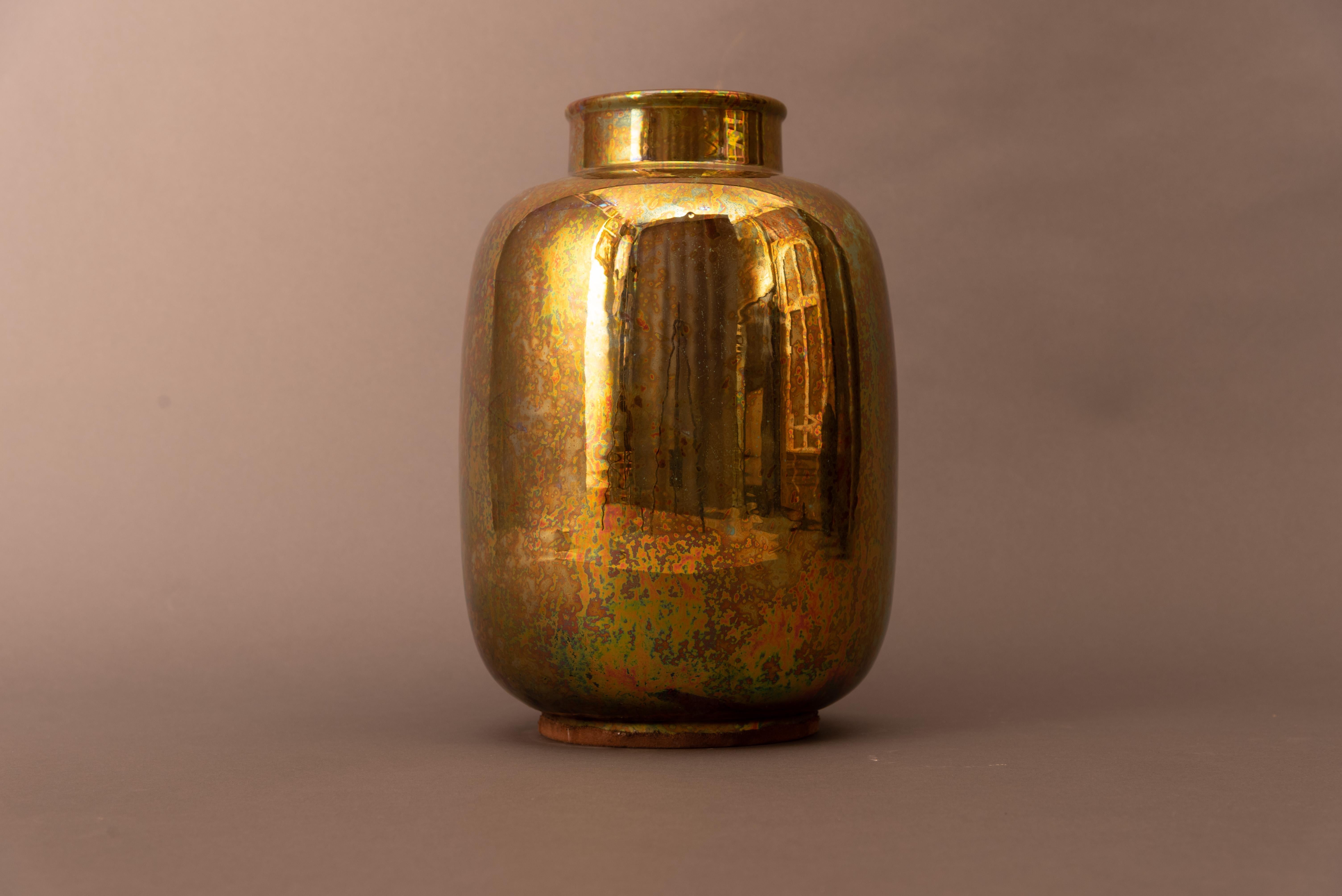 Italian Modern Riccardo Gatti Signed Ceramic Vase For Sale