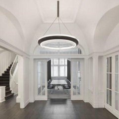 Lampadario moderno ad anello 180 cm in ferro/policarbonato con LED