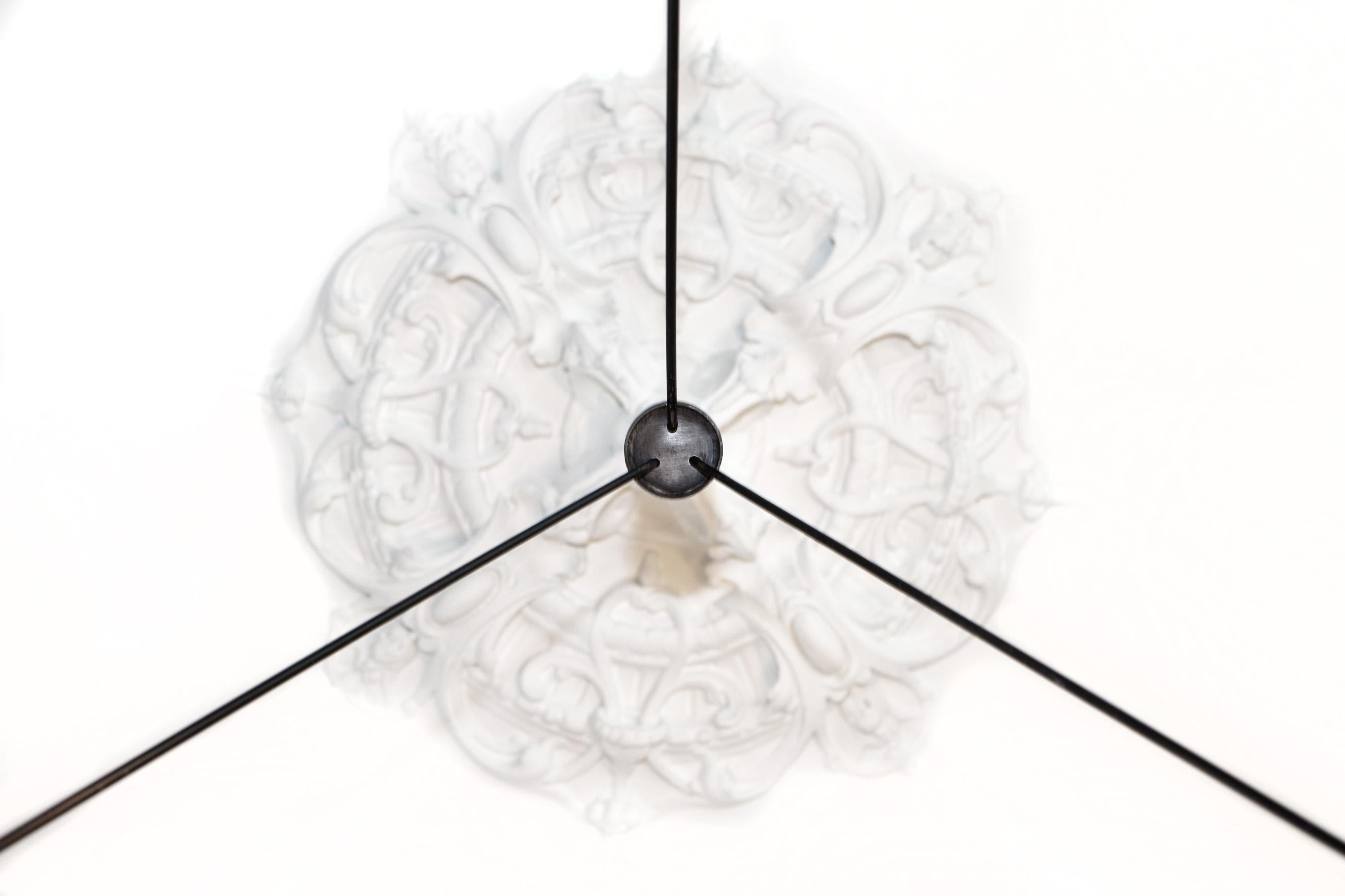 Iron Modern Ring chandelier 180 cm iron/Polycarbonate with LED  For Sale