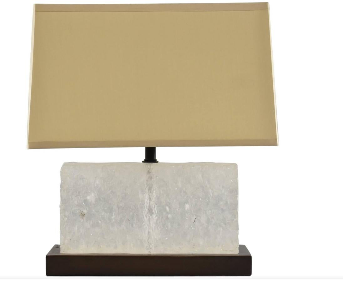 Modern Robert Kuo for McGuire Carved Ice Table Lamp - 1 of 2 Available.