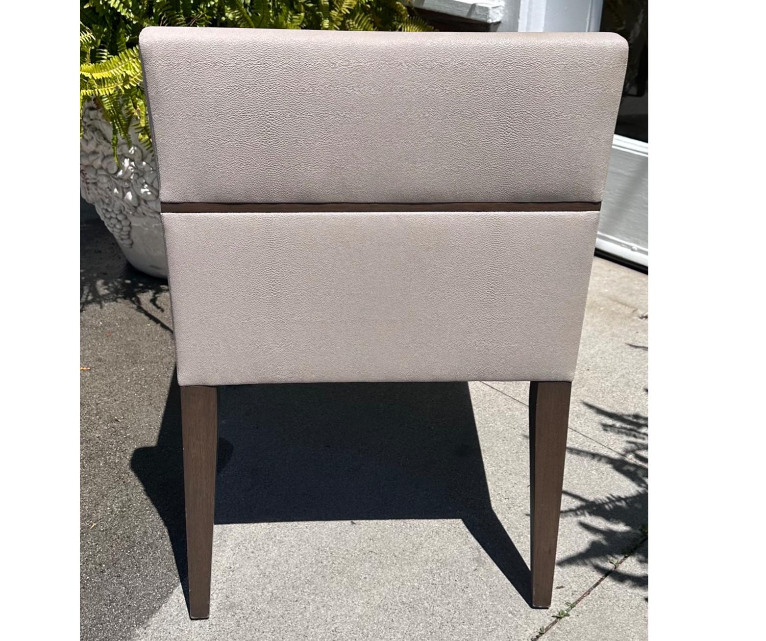 Modern Robert Marinelli Le Caprice Designer Shagreen Desk Arm Chair For Sale 1