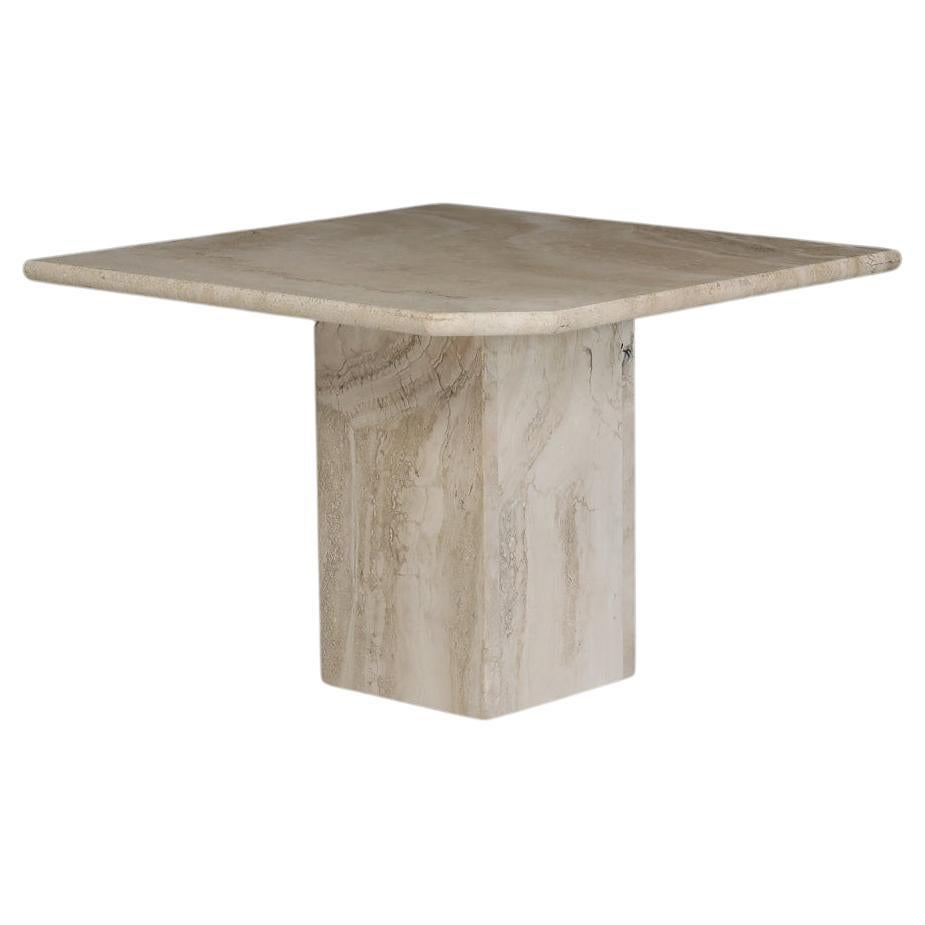 Modern Roche Bobois Style Travertine Side or End Table, Italy 1970s