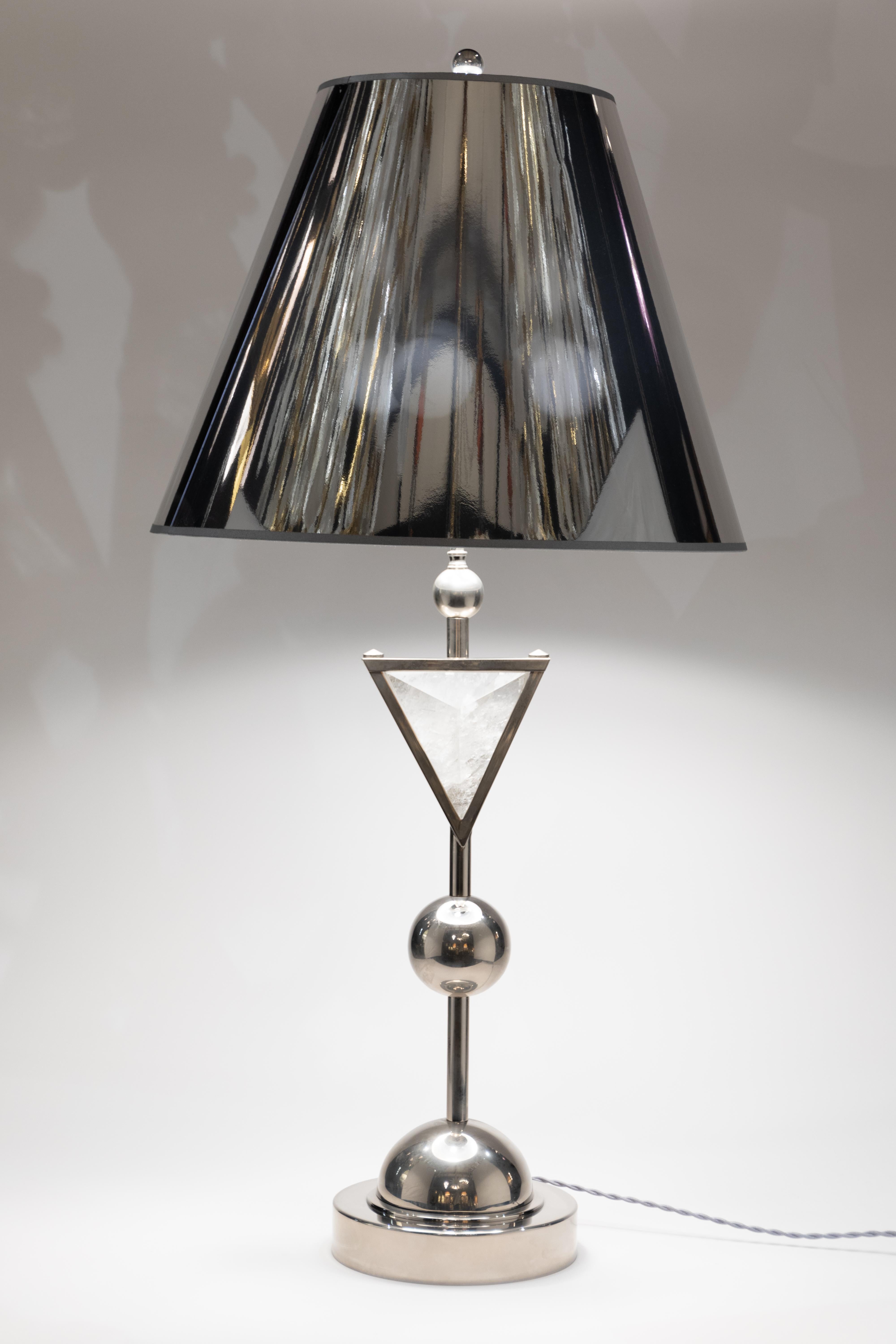 Contemporary Modern Rock Crystal Diadem Lamps By Alexandre VOSSION. For Sale