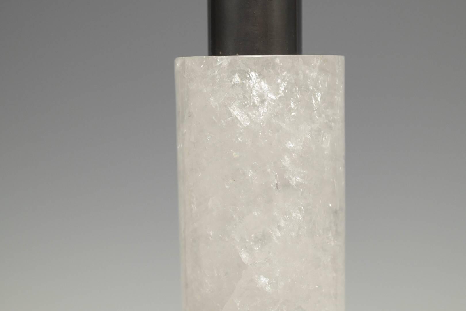 Lampes modernes en cristal de roche par Phoenix  Excellent état - En vente à New York, NY