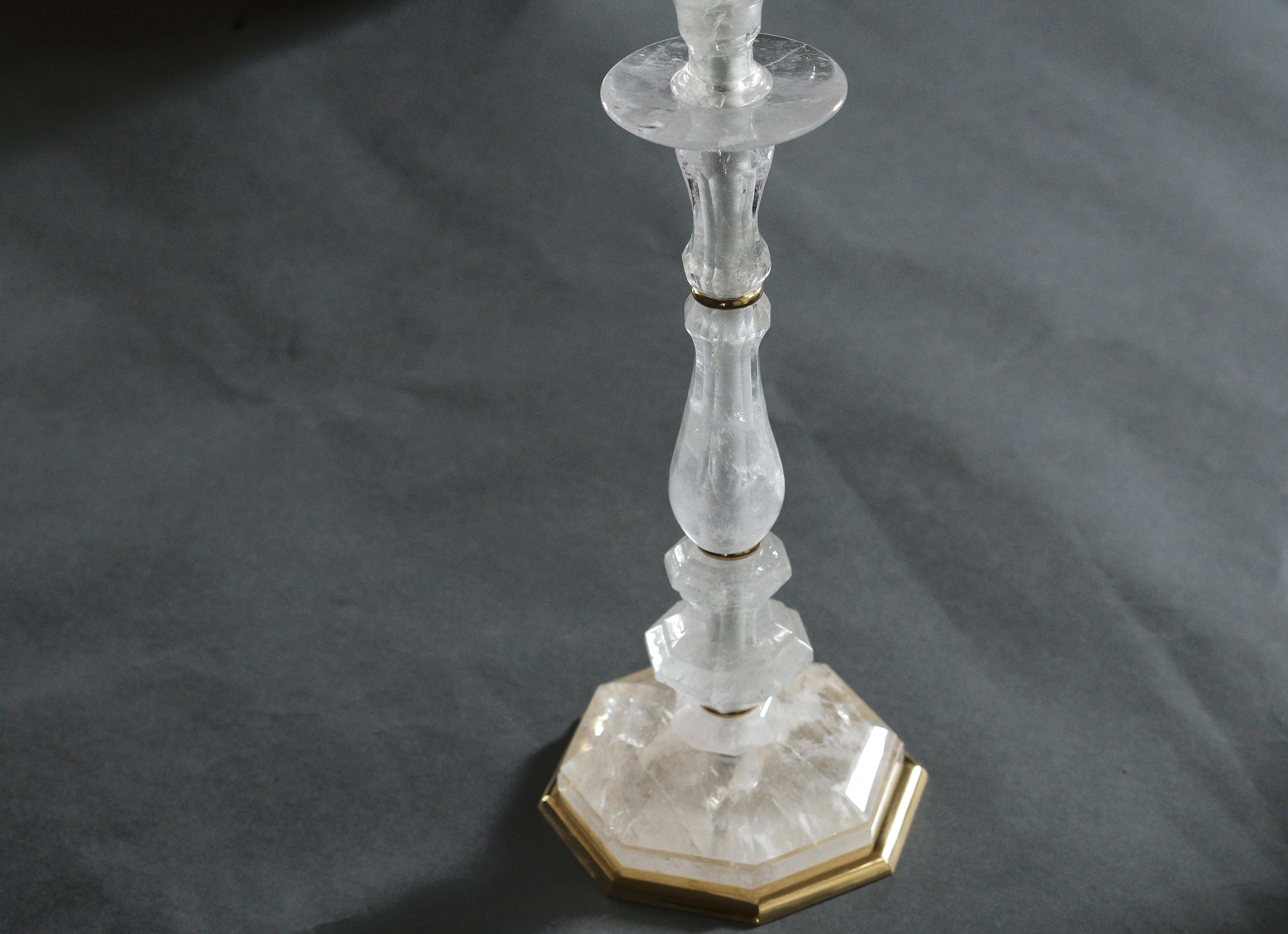 Lampes modernes en cristal de roche par Phoenix Neuf - En vente à New York, NY