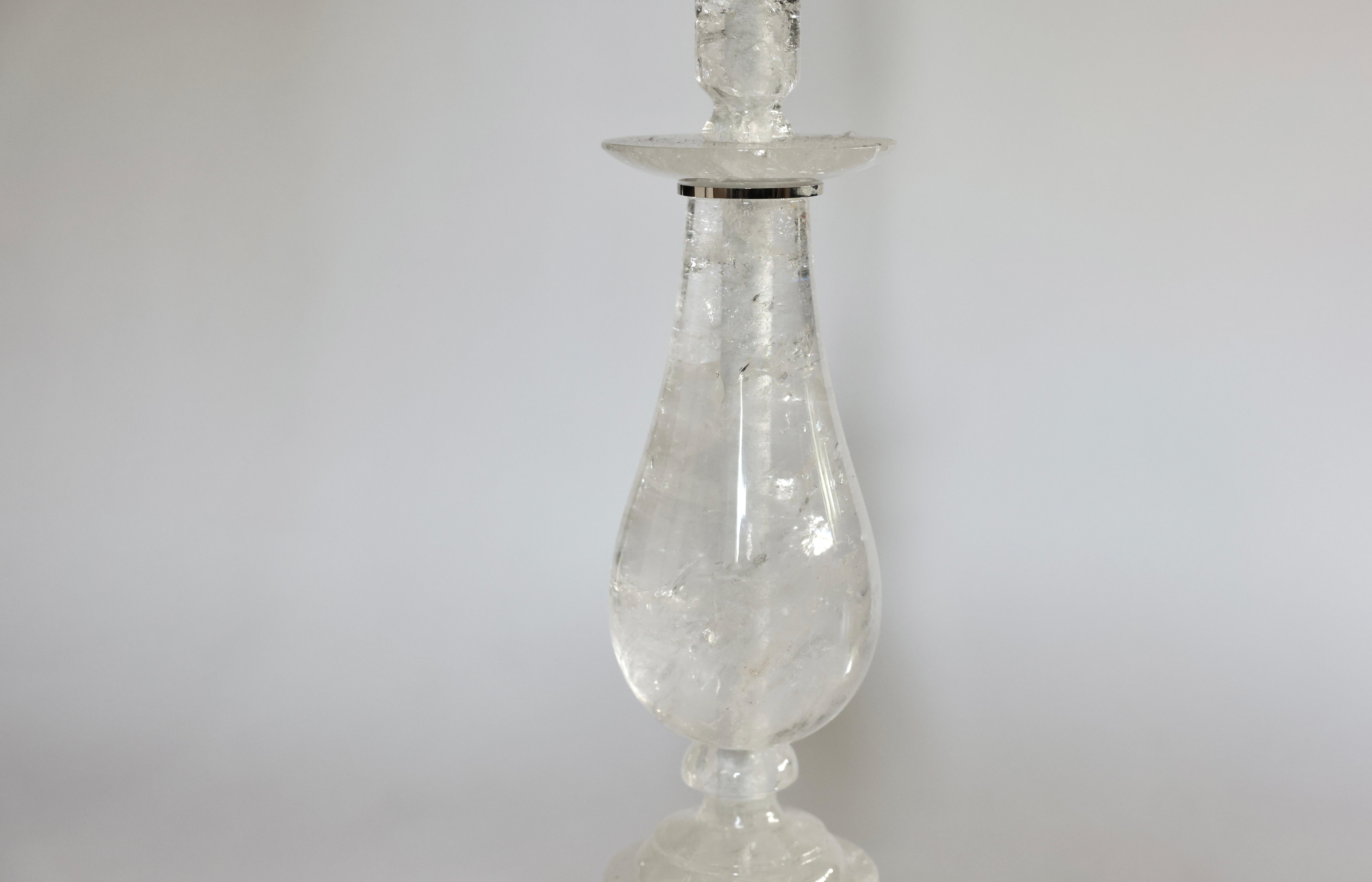 XXIe siècle et contemporain Lampes Modernes en Cristal de Roche par Phoenix  en vente