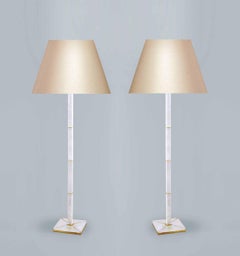 Modern Rock Crystal Quartz Floor Lamps with Gilt Base