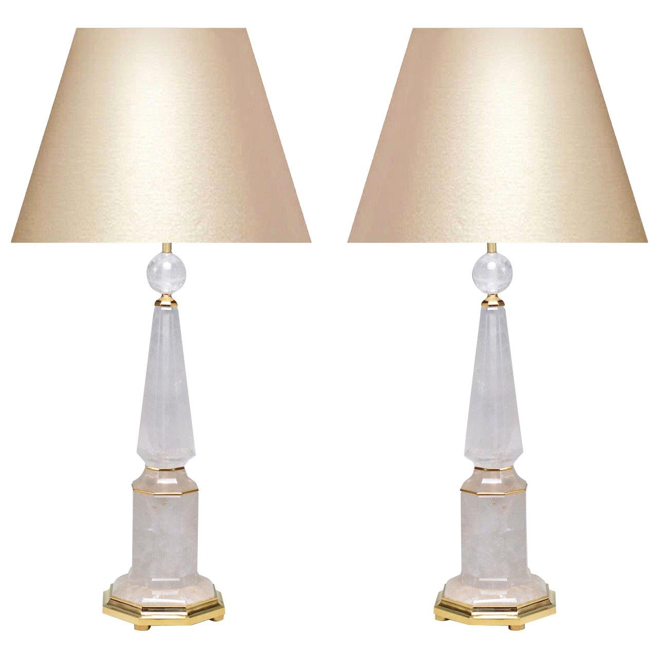 Modern Rock Crystal Quartz Lamps by Phoenix