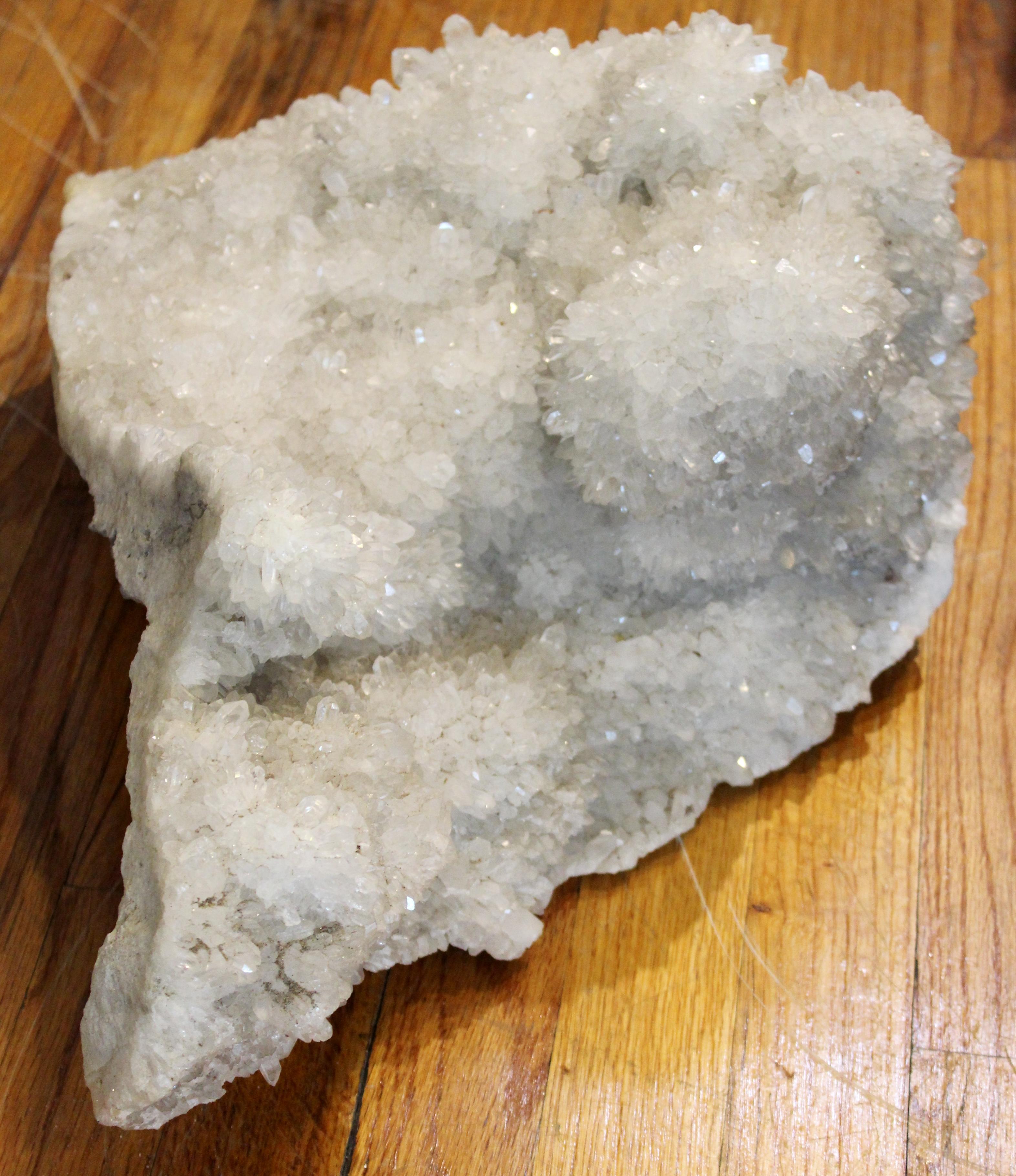 Large modern style rock crystal specimen formation. The piece is over a foot long and in great vintage condition.