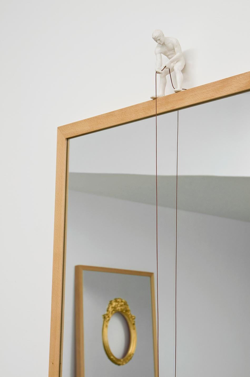 Italian Modern Ron Gilad for Dilmos Limited Edition Rectangular Mirror Figurine