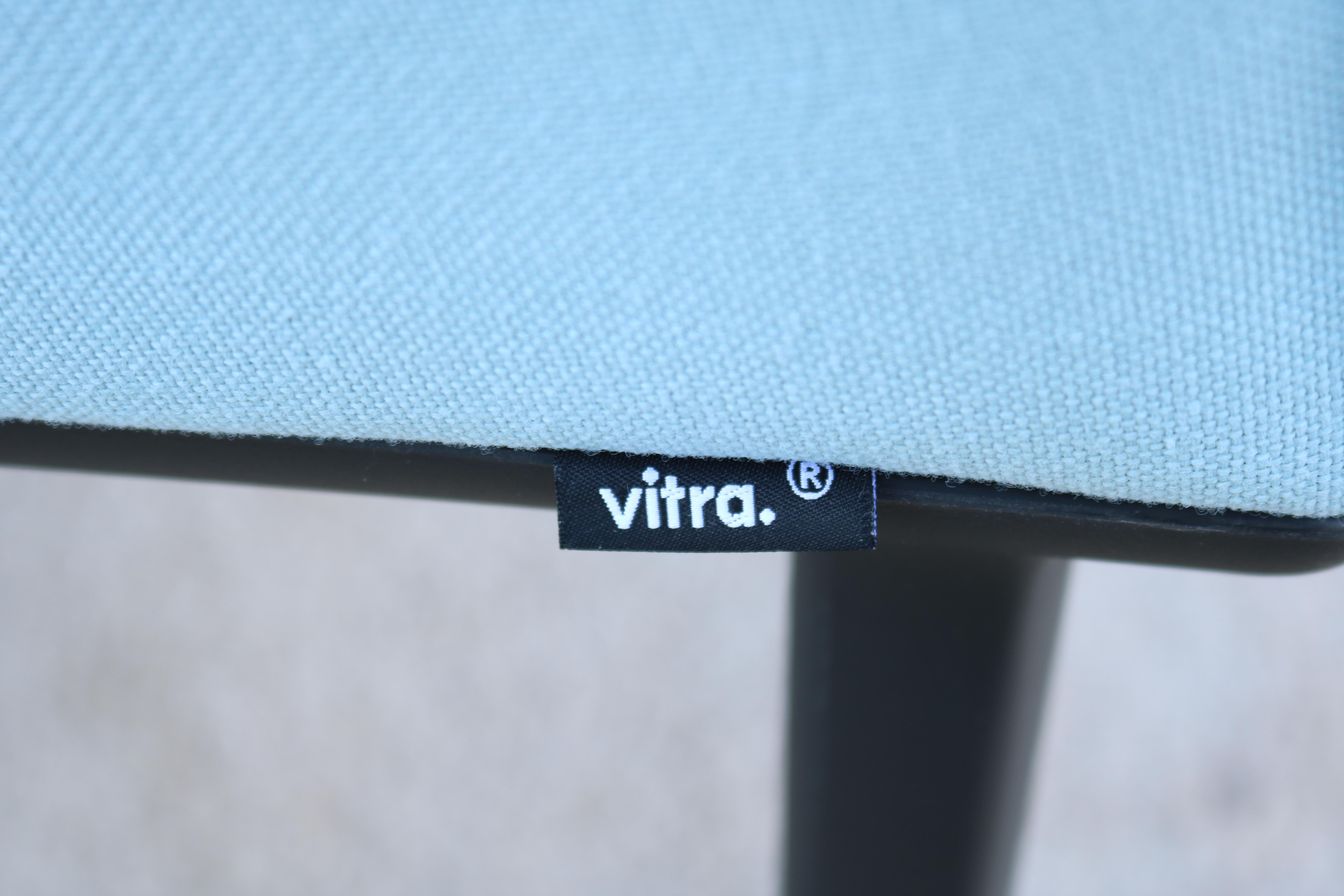 Modern Ronan and Erwan Bouroullec for Vitra Ice Blue Softshell Chairs, a Pair For Sale 11
