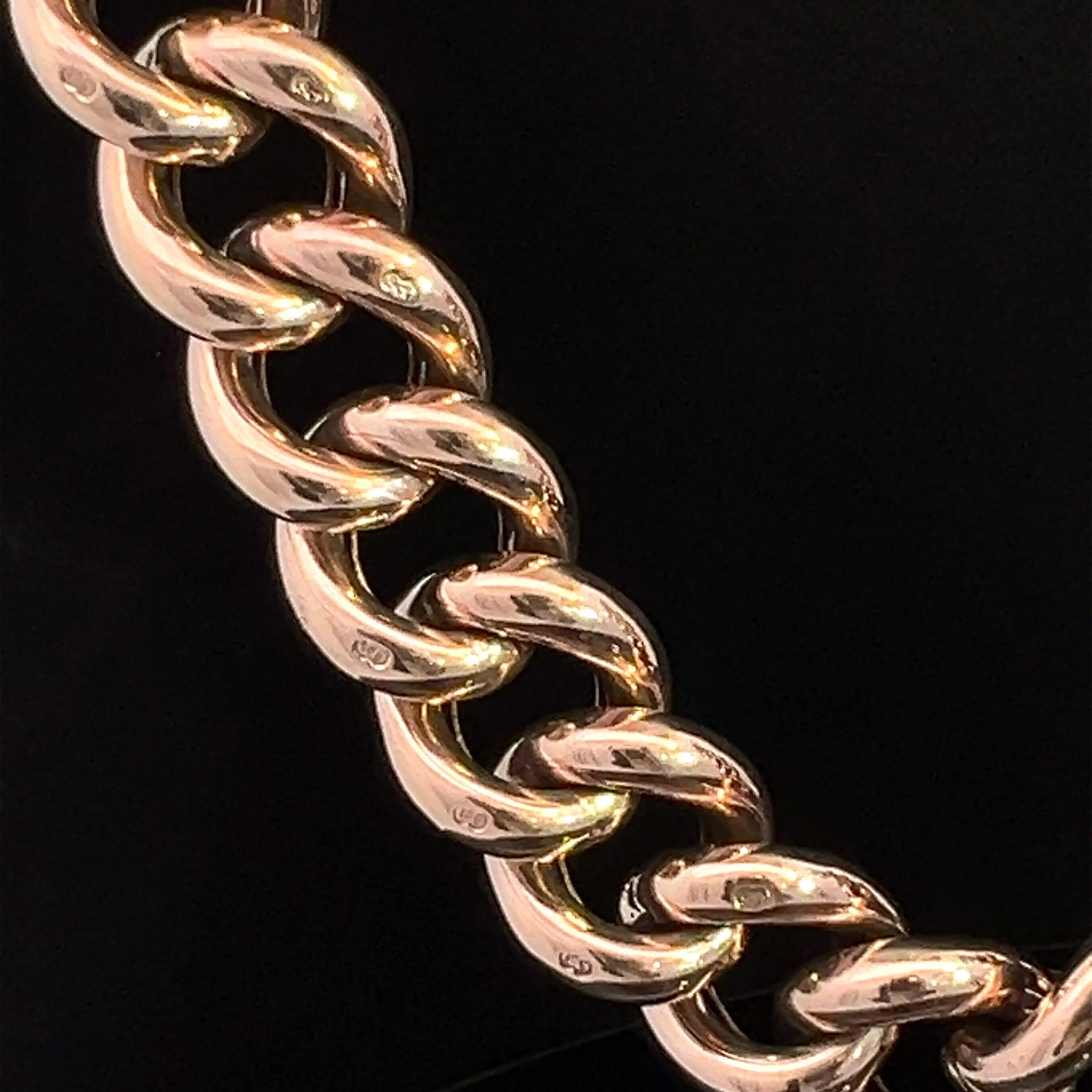 Modern Rose Gold Padlock Bracelet Circa 2000 1