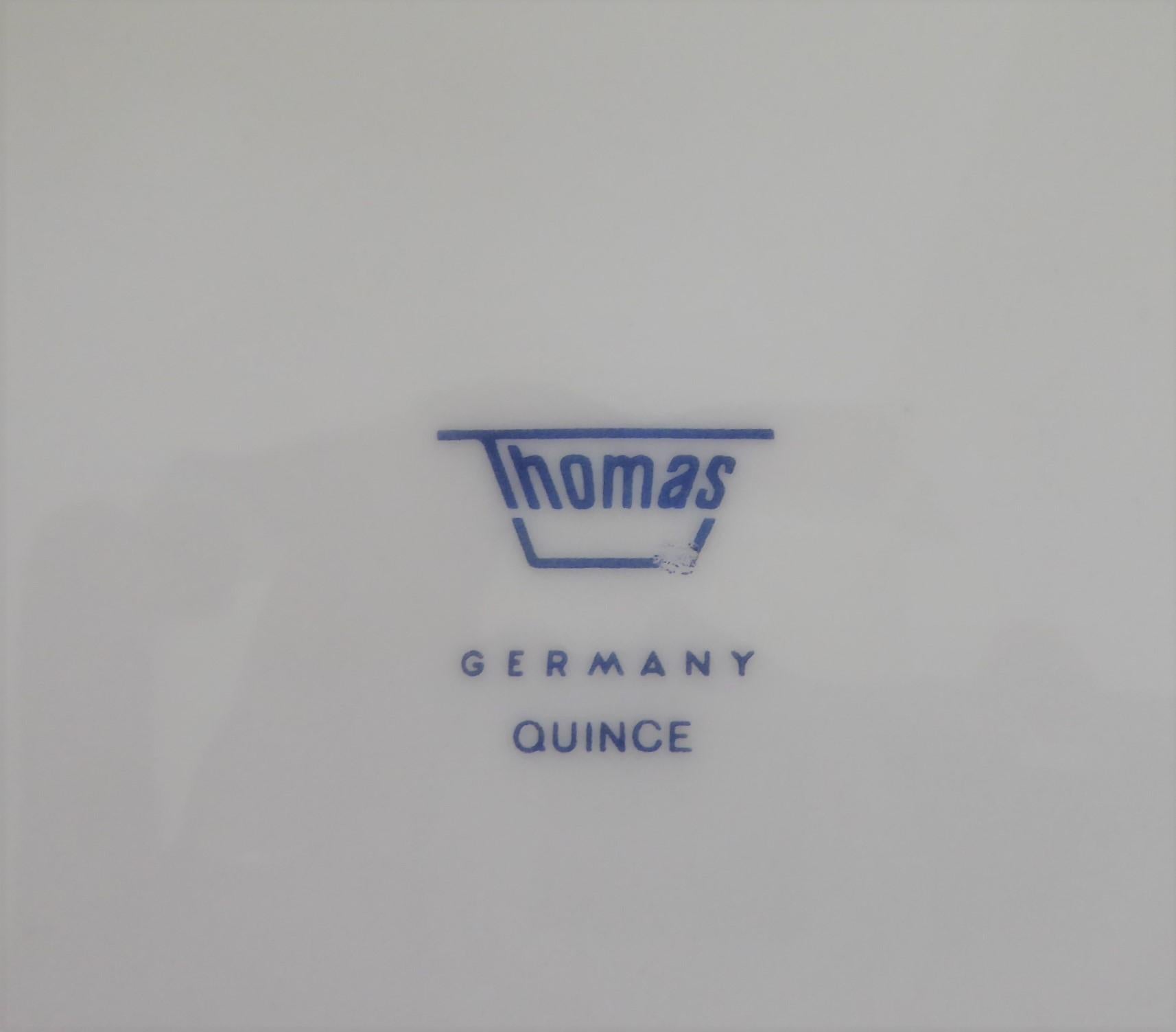 Mid-Century Modern Modern Rosenthal Quince Pattern Raymond Loewy 14 Dinner Plates, Germany, 1956