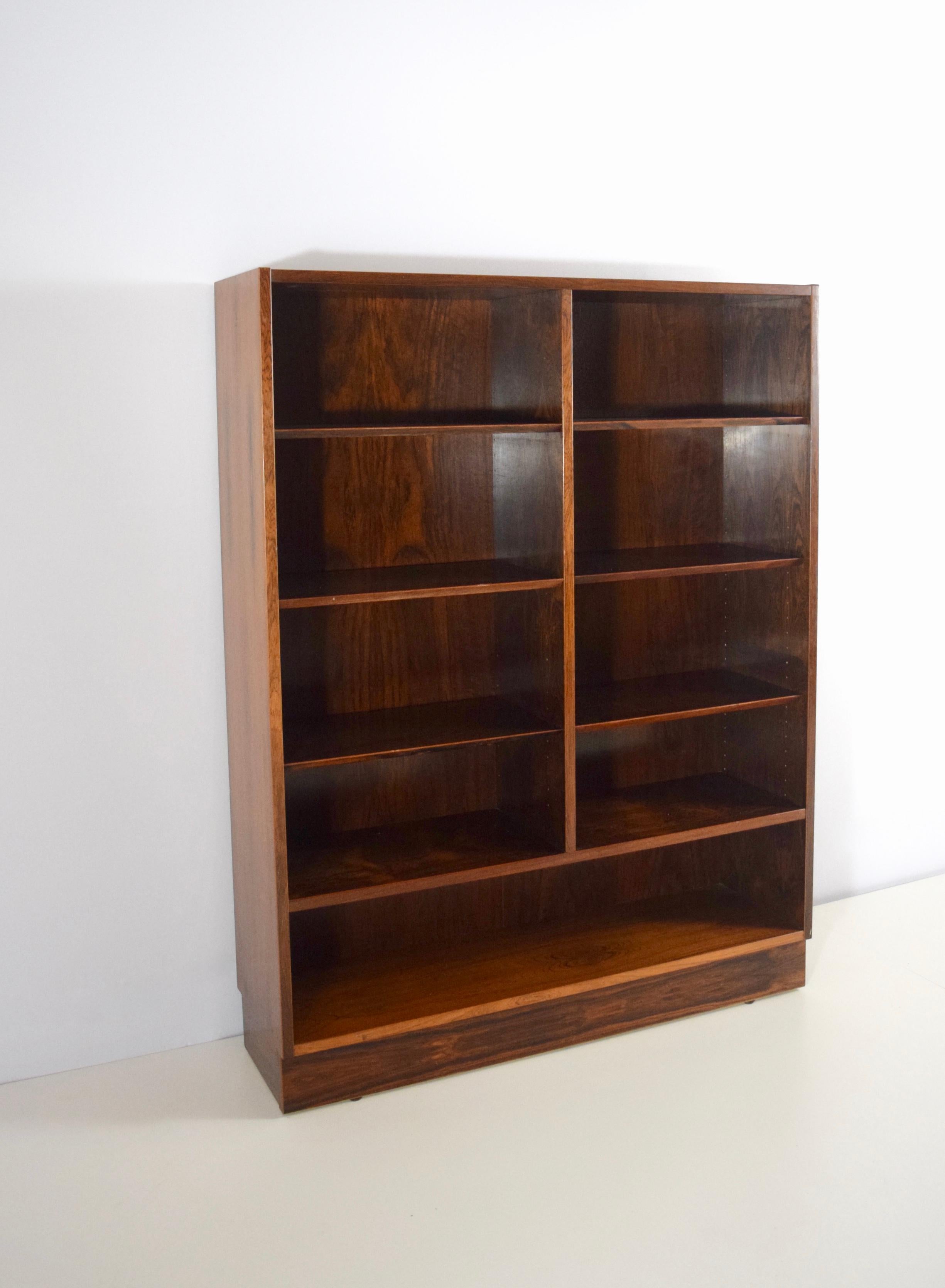 Danish Modern Rosewood Double Bookcase by Poul Hundevad, Denmark, 1960's