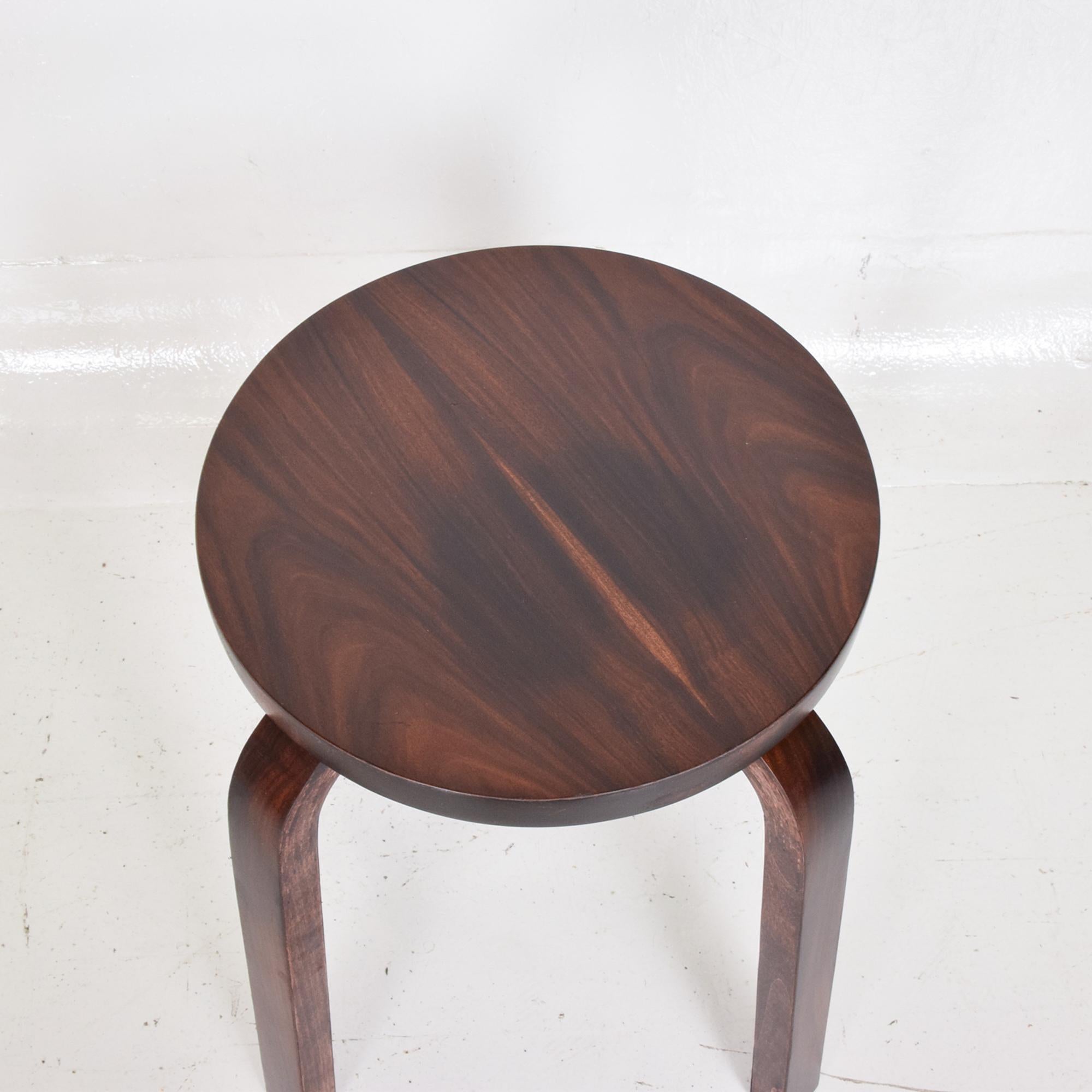 Danish Modern Rosewood Low Stool E60 Iconic Design by Alvar Aalto for Artek Denmark