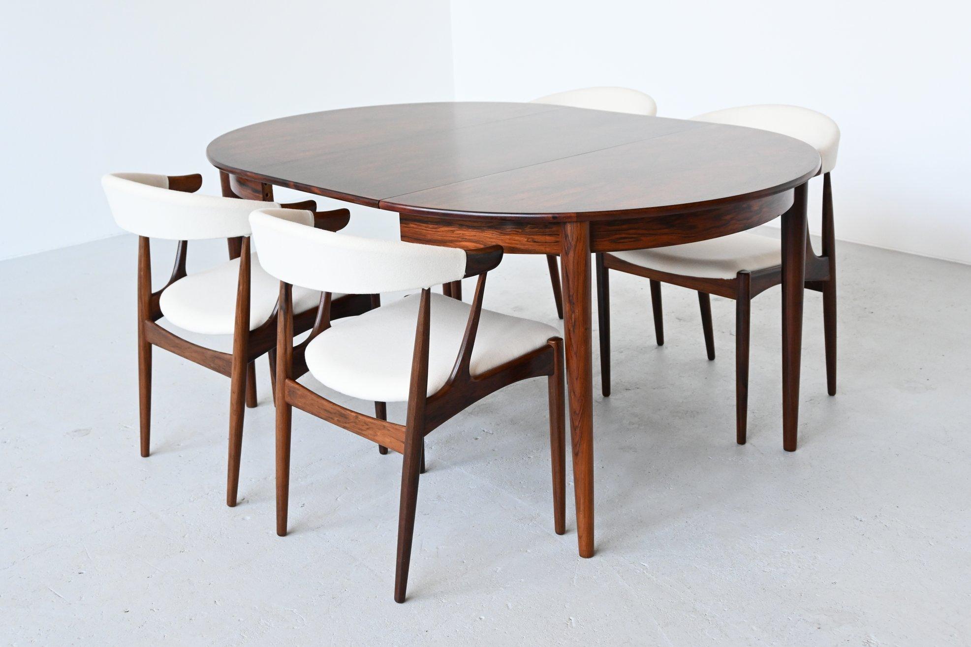 Modern Rosewood Oval Dining Table MSE Mobler Torring, Denmark, 1960 3