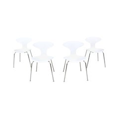 Modern Ross Lovegrove for Bernhardt Design Orbit Stacking Dining Chairs Set of 4