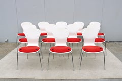 Sedie da pranzo moderne impilabili senza braccioli Ross Lovegrove for Knoll Sprite, Set di 12