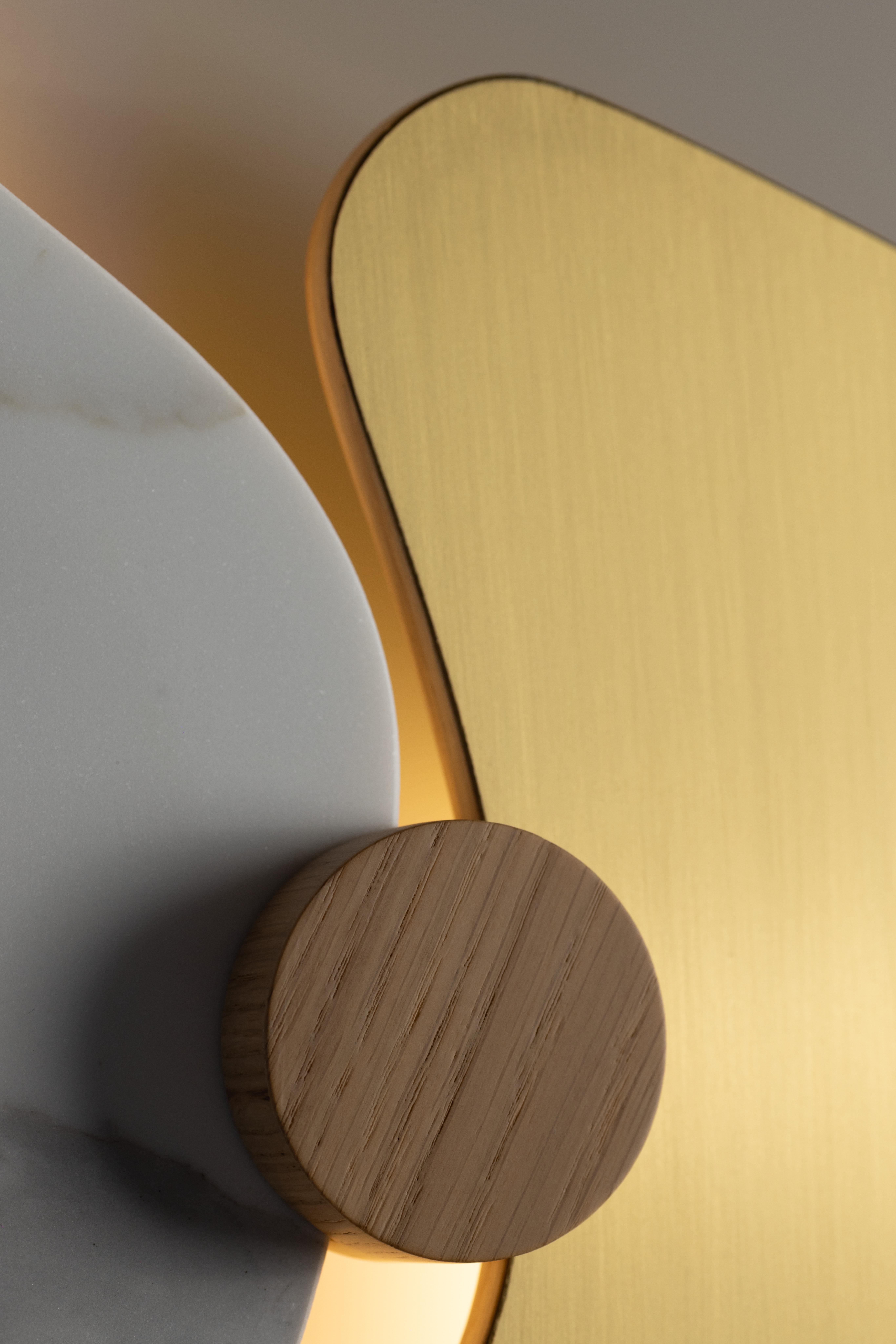 Modernes Rossim Set/2 Wandkunstwerke, Marmor-Messing, handgefertigt von Greenapple im Angebot 6